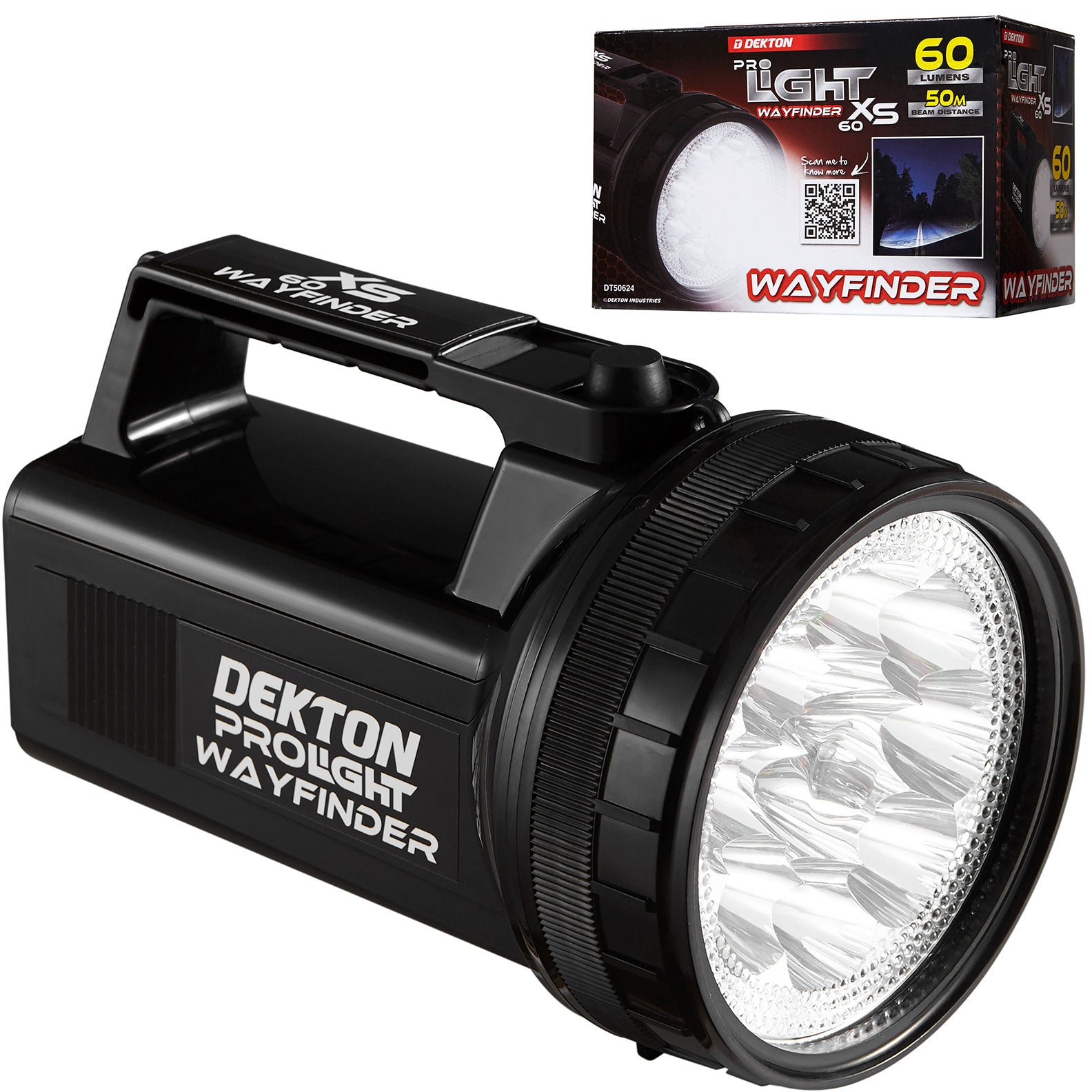 Dekton Pro Wayfinder XS 60 12 LED Torch 60 Lumens 50M Range & Batteries Car Dekton Pro Wayfinder XS 60 12 LED Torch 60 Lumens 50M Range & Batteries Car